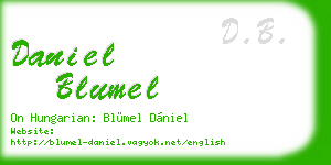 daniel blumel business card